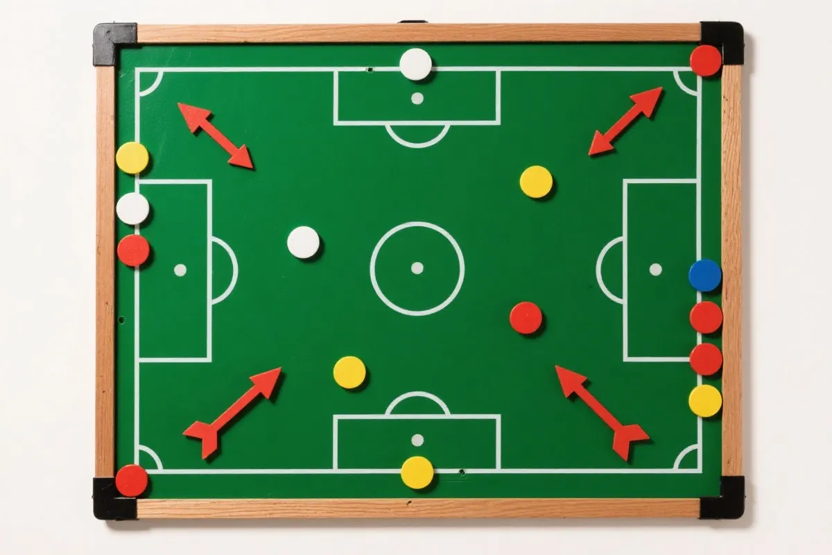 战术板与数据分析示意图